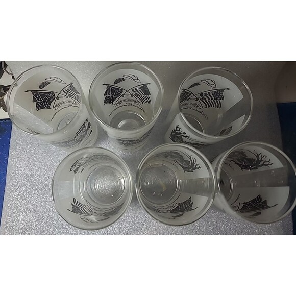 Six (6) Civil War Commemorative Glasses Burnside Bridge Antietam Centennial 1962 - Picture 3 of 3
